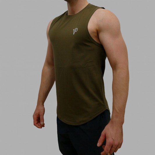 Performance Tanktop - Katoen (Army green)