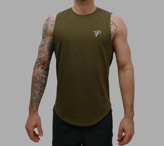 Performance Tanktop - Katoen (Army green)