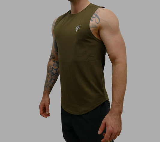 Performance Tanktop - Katoen (Army green)