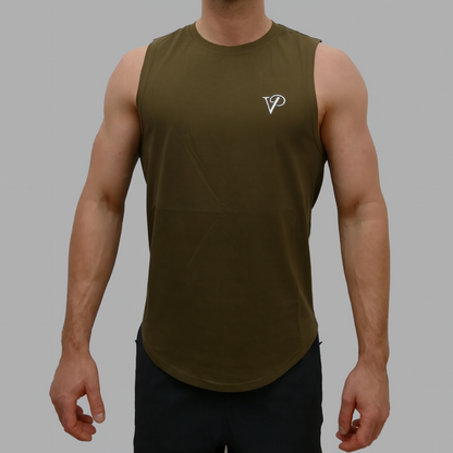 Performance Tanktop - Katoen (Army green)
