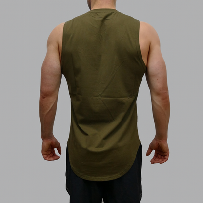 Performance Tanktop - Katoen (Army green)