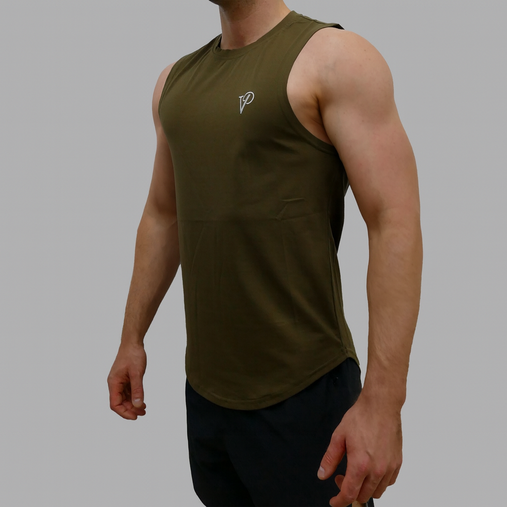 Performance Tanktop - Katoen (Army green)