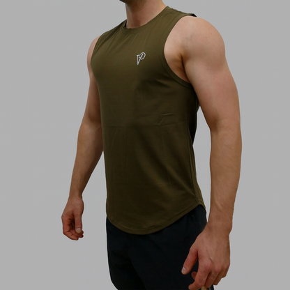 Performance Tanktop - Katoen (Army green)